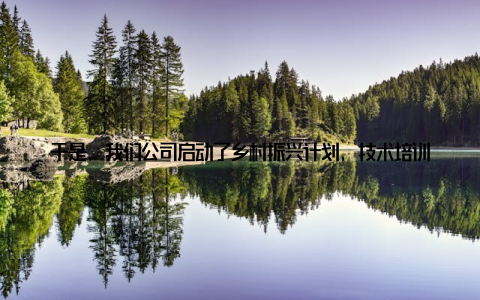 于是, 我们公司启动了乡村振兴计划, 技术培训、资金支持等方式, 帮助他们提高养殖技术, 增加收入看着那些农民兄弟们脸上露出的笑容, 我感受到了前所未有的满足